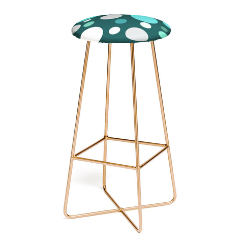 Sheila Wenzel-Ganny Polka DOT Green Blues Bar Stool