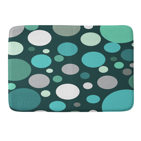 Sheila Wenzel-Ganny Polka DOT Green Blues Memory Foam Bath Mat