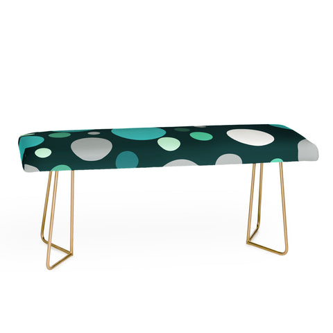 Sheila Wenzel-Ganny Polka DOT Green Blues Bench