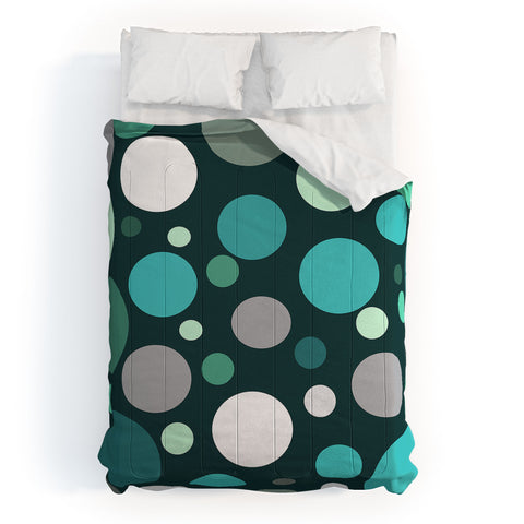 Sheila Wenzel-Ganny Polka DOT Green Blues Comforter