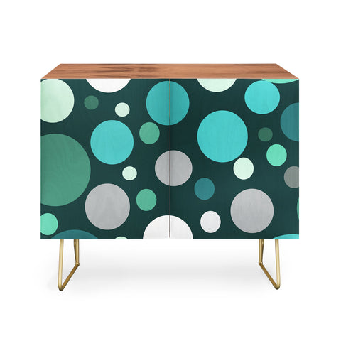 Sheila Wenzel-Ganny Polka DOT Green Blues Credenza