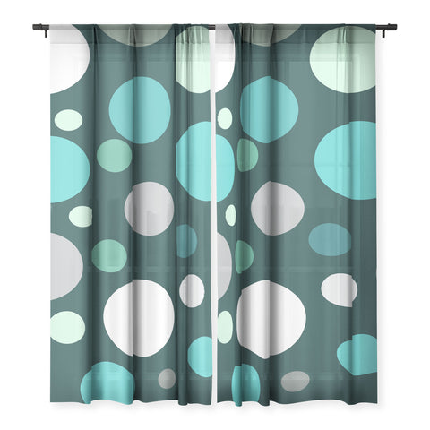 Sheila Wenzel-Ganny Polka DOT Green Blues Sheer Non Repeat