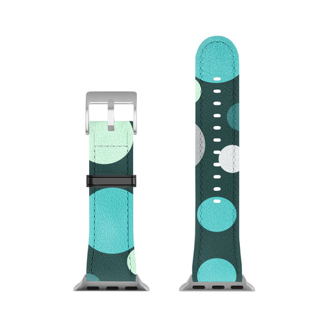 Sheila Wenzel-Ganny Polka DOT Green Blues Apple Watch Band