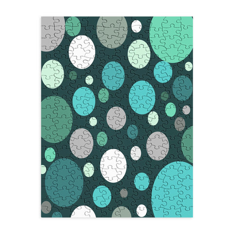 Sheila Wenzel-Ganny Polka DOT Green Blues Puzzle