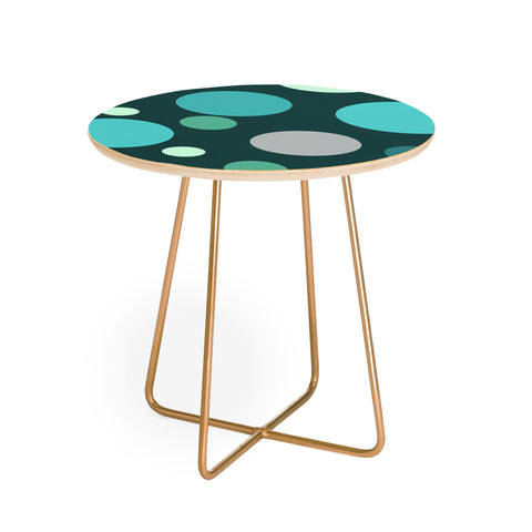 Sheila Wenzel-Ganny Polka DOT Green Blues Round Side Table