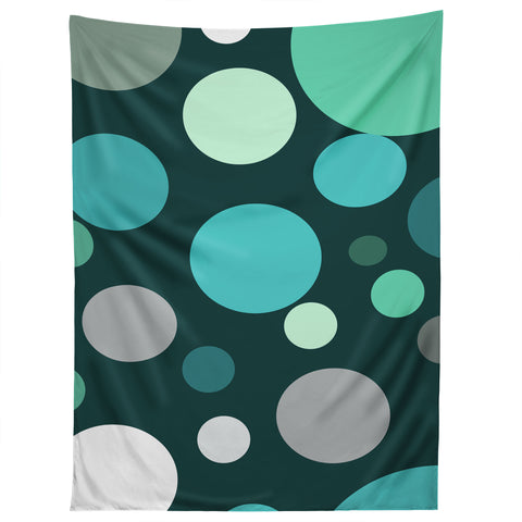 Sheila Wenzel-Ganny Polka DOT Green Blues Tapestry