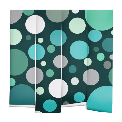 Sheila Wenzel-Ganny Polka DOT Green Blues Wall Mural