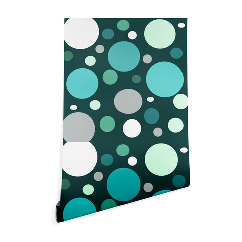Sheila Wenzel-Ganny Polka DOT Green Blues Wallpaper