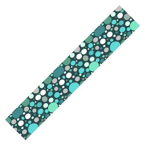 Sheila Wenzel-Ganny Polka DOT Green Blues Table Runner