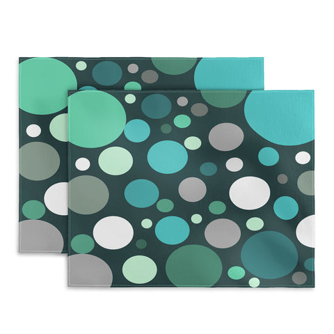Sheila Wenzel-Ganny Polka DOT Green Blues Placemat