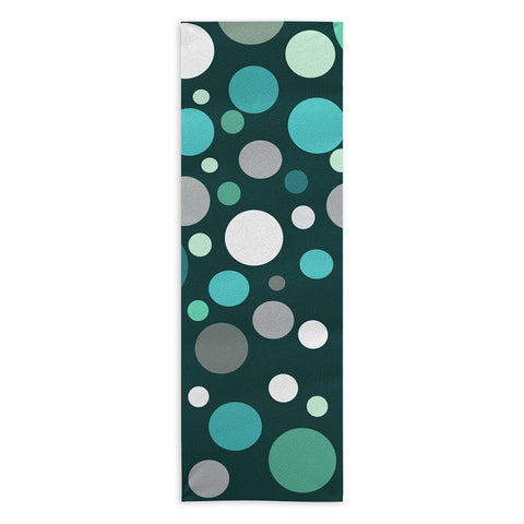 Sheila Wenzel-Ganny Polka DOT Green Blues Yoga Towel