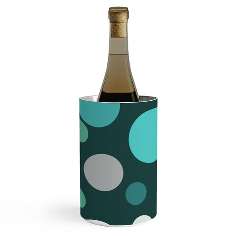Sheila Wenzel-Ganny Polka DOT Green Blues Wine Chiller