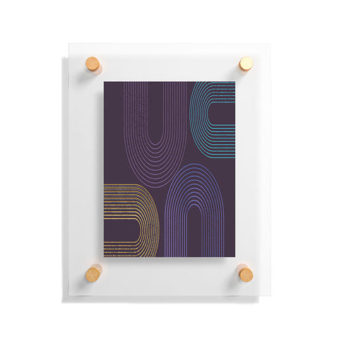 Sheila Wenzel-Ganny Purple Chalk Abstract Floating Acrylic Print