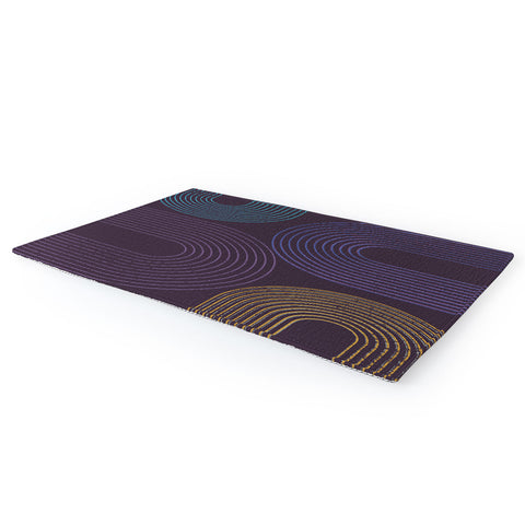 Sheila Wenzel-Ganny Purple Chalk Abstract Area Rug