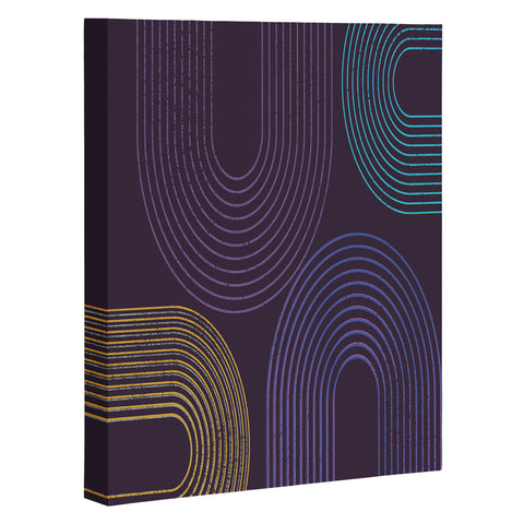 Sheila Wenzel-Ganny Purple Chalk Abstract Art Canvas