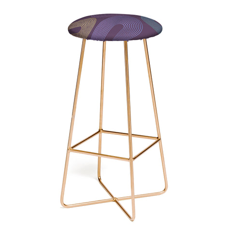 Sheila Wenzel-Ganny Purple Chalk Abstract Bar Stool