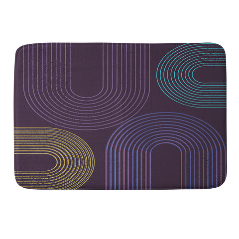 Sheila Wenzel-Ganny Purple Chalk Abstract Memory Foam Bath Mat