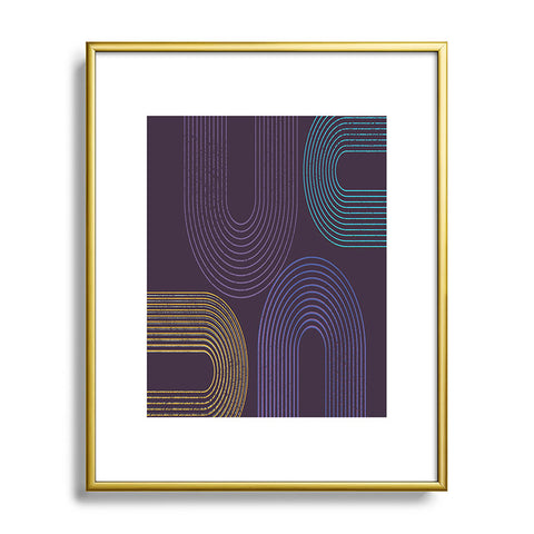 Sheila Wenzel-Ganny Purple Chalk Abstract Metal Framed Art Print