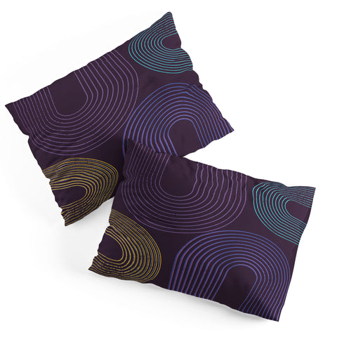 Sheila Wenzel-Ganny Purple Chalk Abstract Pillow Shams