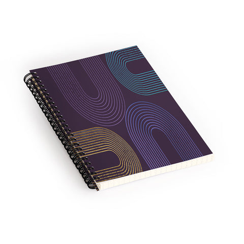 Sheila Wenzel-Ganny Purple Chalk Abstract Spiral Notebook
