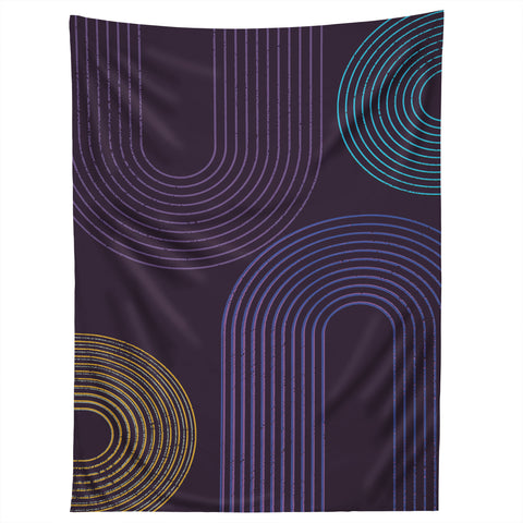 Sheila Wenzel-Ganny Purple Chalk Abstract Tapestry