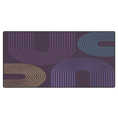 Sheila Wenzel-Ganny Purple Chalk Abstract Desk Mat