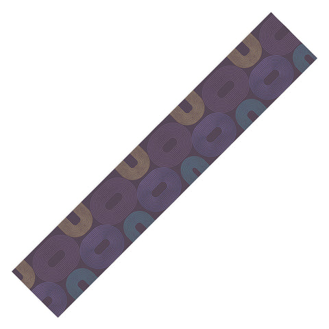 Sheila Wenzel-Ganny Purple Chalk Abstract Table Runner