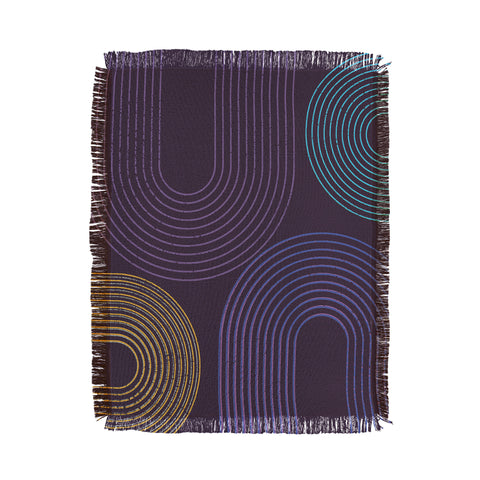 Sheila Wenzel-Ganny Purple Chalk Abstract Throw Blanket