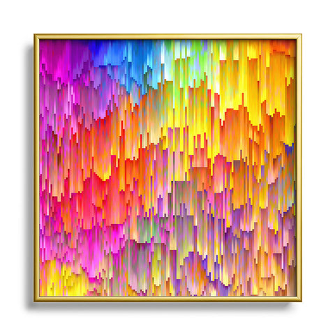 Sheila Wenzel-Ganny Rainbow Cascade Metal Square Framed Art Print