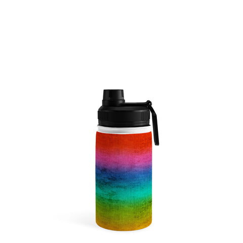 Sheila Wenzel-Ganny Rainbow Linen Abstract Water Bottle