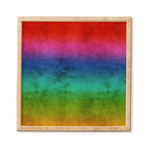 Sheila Wenzel-Ganny Rainbow Linen Abstract Framed Wall Art