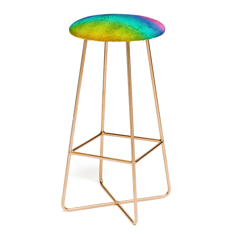 Sheila Wenzel-Ganny Rainbow Linen Abstract Bar Stool