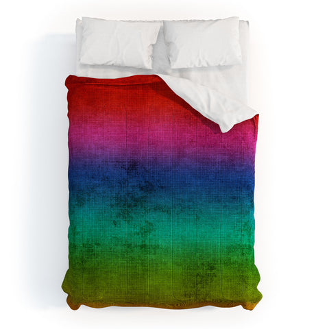 Sheila Wenzel-Ganny Rainbow Linen Abstract Comforter