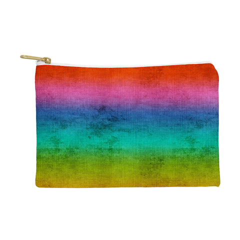 Sheila Wenzel-Ganny Rainbow Linen Abstract Pouch