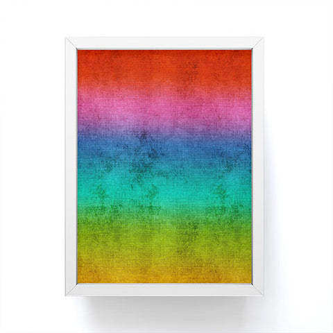 Sheila Wenzel-Ganny Rainbow Linen Abstract Framed Mini Art Print