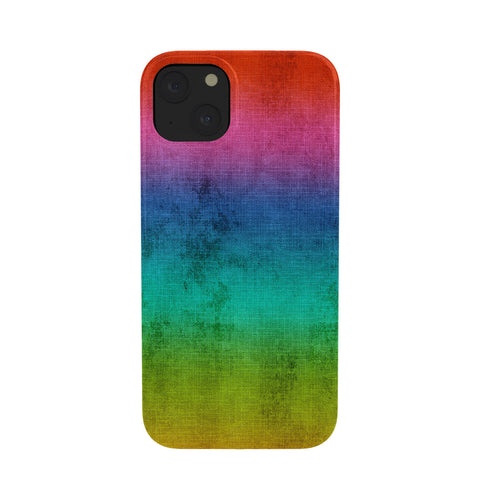 Sheila Wenzel-Ganny Rainbow Linen Abstract Phone Case