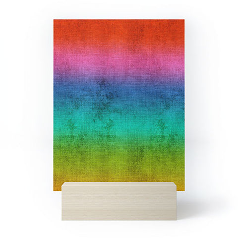 Sheila Wenzel-Ganny Rainbow Linen Abstract Mini Art Print