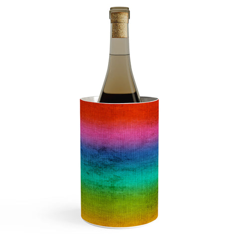 Sheila Wenzel-Ganny Rainbow Linen Abstract Wine Chiller
