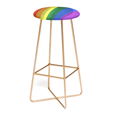 Sheila Wenzel-Ganny Rainbow Love Bar Stool