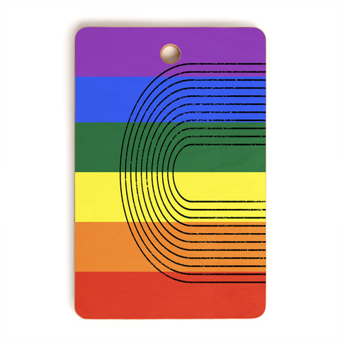 Sheila Wenzel-Ganny Rainbow Love Cutting Board Rectangle