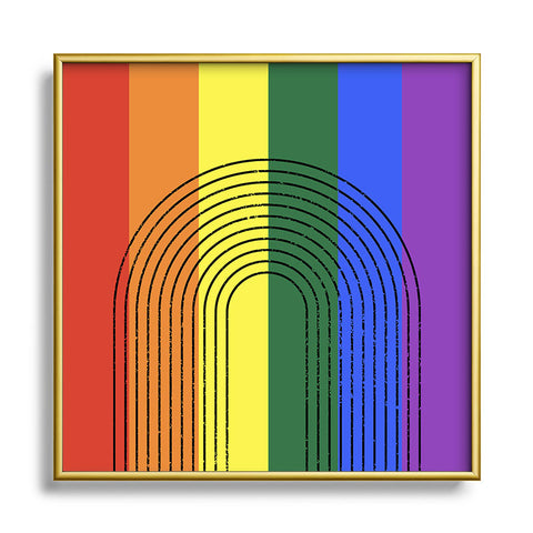 Sheila Wenzel-Ganny Rainbow Love Metal Square Framed Art Print