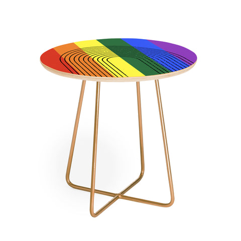 Sheila Wenzel-Ganny Rainbow Love Round Side Table