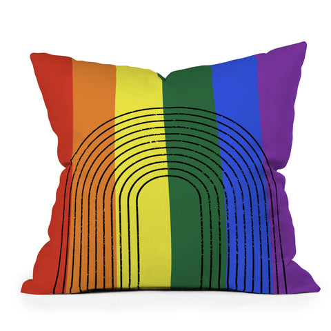 Sheila Wenzel-Ganny Rainbow Love Throw Pillow