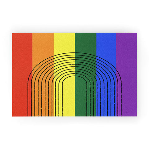 Sheila Wenzel-Ganny Rainbow Love Welcome Mat