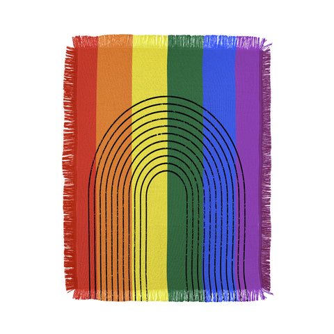 Sheila Wenzel-Ganny Rainbow Love Throw Blanket