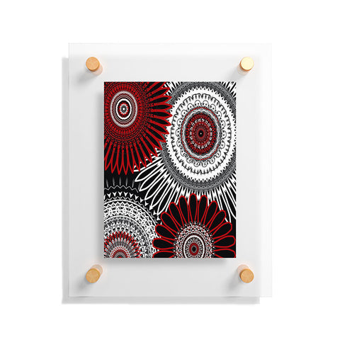 Sheila Wenzel-Ganny Red Mandala Love Floating Acrylic Print