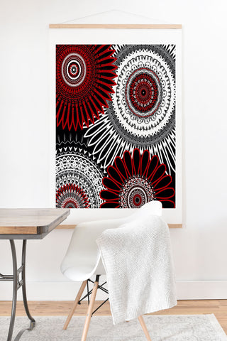 Sheila Wenzel-Ganny Red Mandala Love Art Print And Hanger
