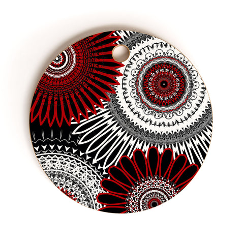 Sheila Wenzel-Ganny Red Mandala Love Cutting Board Round