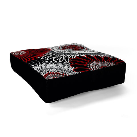 Sheila Wenzel-Ganny Red Mandala Love Floor Pillow Square