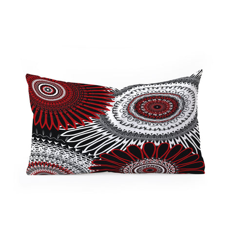 Sheila Wenzel-Ganny Red Mandala Love Oblong Throw Pillow